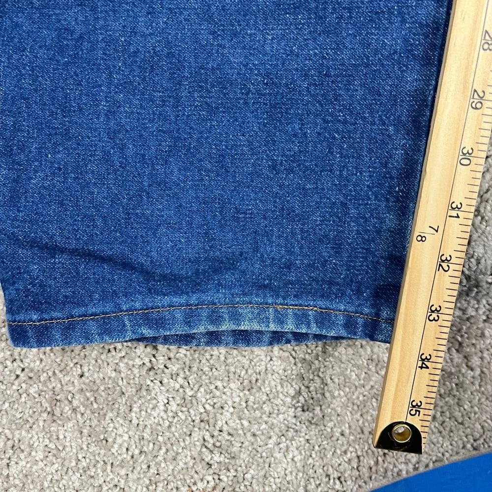 Wrangler Cowboy Cut Jeans Mens 42x34 Medium Wash Straight Leg Flat Front Relaxed